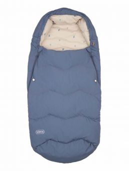 VOKSI - Explorer baby's bigger down footmuff, Stone Blue