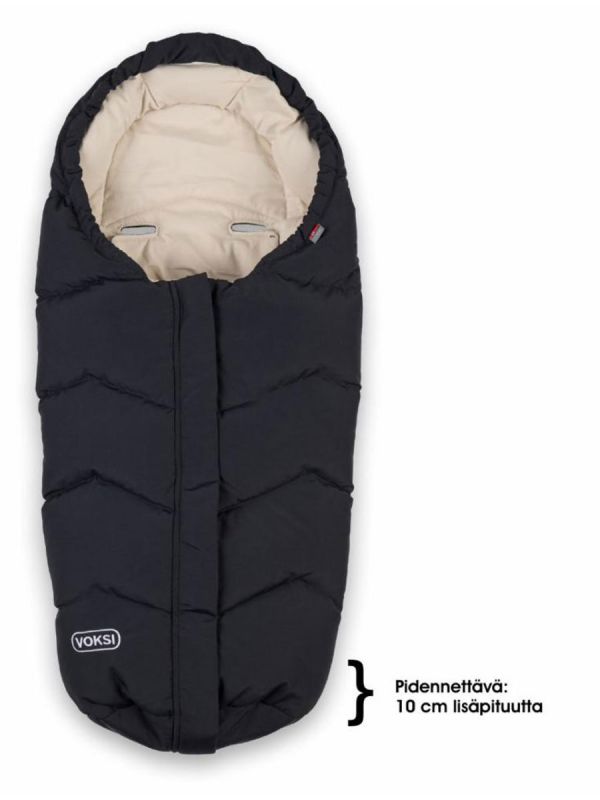 VOKSI - Move baby's down footmuff, black