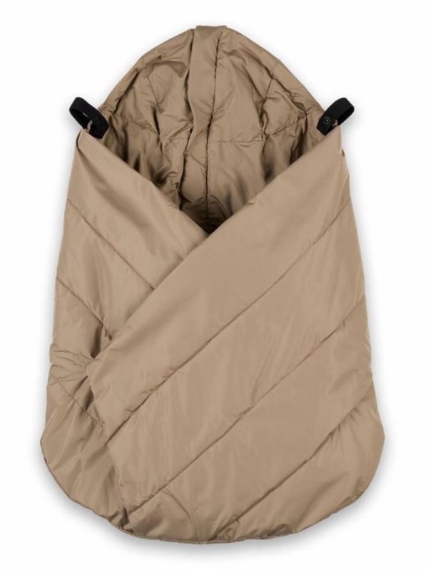 Voksi Carrier Cover – Warm wind protection for baby carrier, Dark Sand