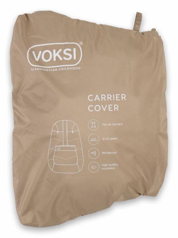 Voksi Carrier Cover – Warm wind protection for baby carrier, Dark Sand
