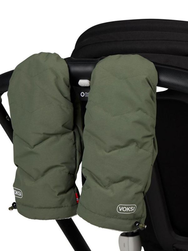 Voksi trolley gloves with studs, Thyme Green