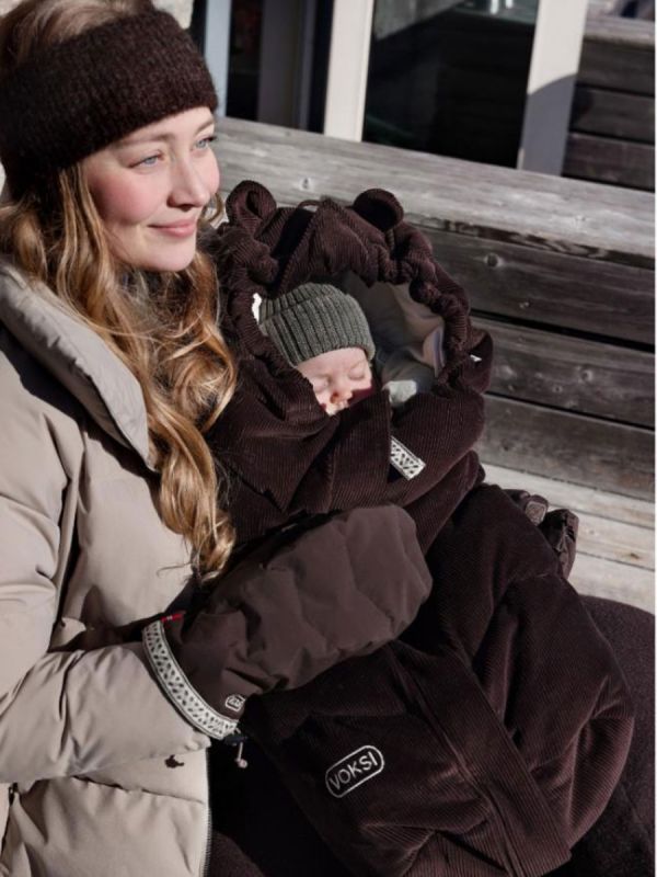 Voksi Move footmuff for car seat, 0–18mth Chocolate Snow
