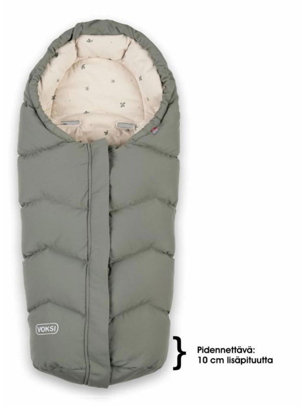 VOKSI - Move baby's down footmuff, Meadow Green