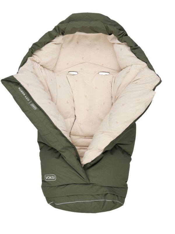 Voksi - City North down thermal bag - winter's warmest stroller bag, Thyme Green