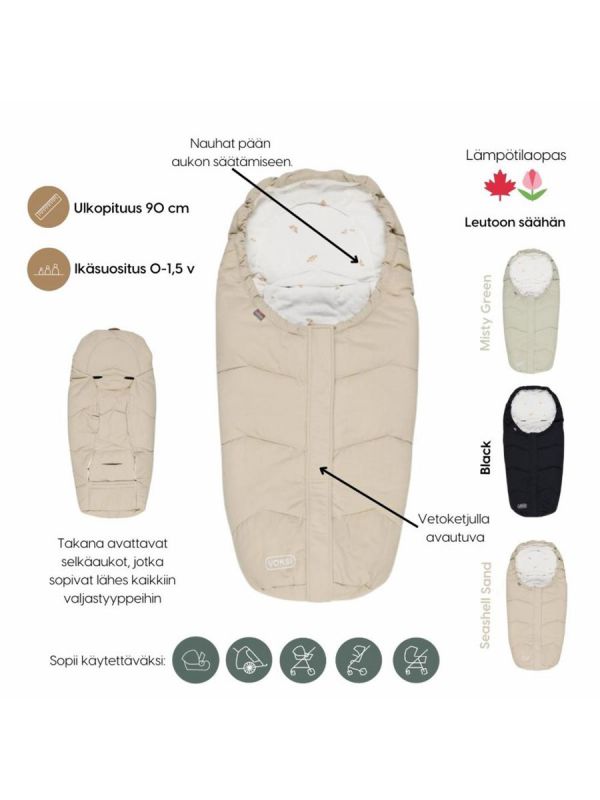 VOKSI - Move light thermal bag spring/summer, Black