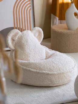 Wigiwama - Children's bean bag chair Teddy Cream White Bear