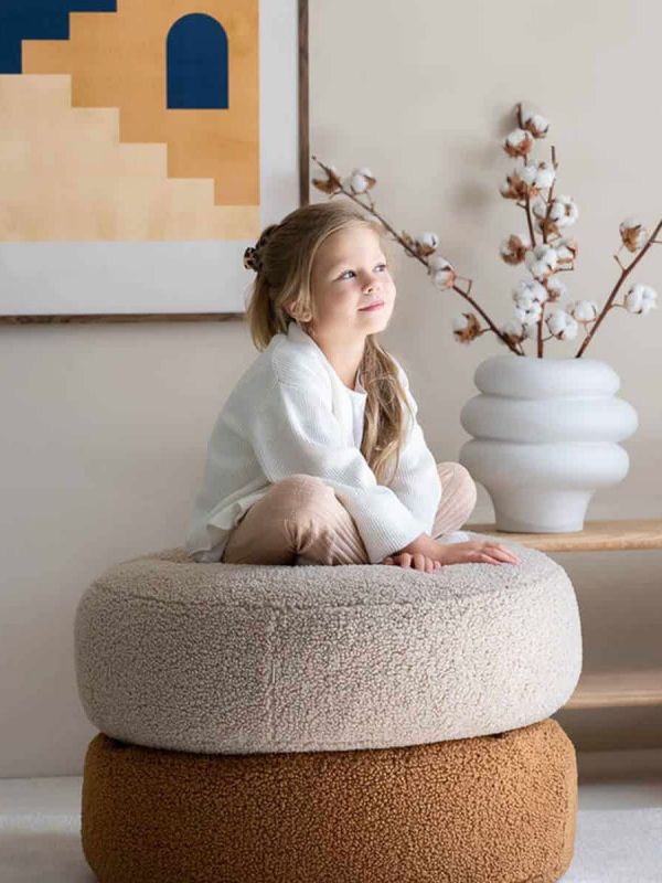 Wigiwama - Footstool Ottoman Teddy Maple