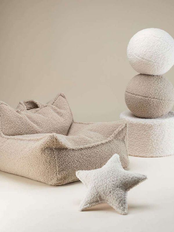 Wigiwama - Star pillow Teddy Cream White