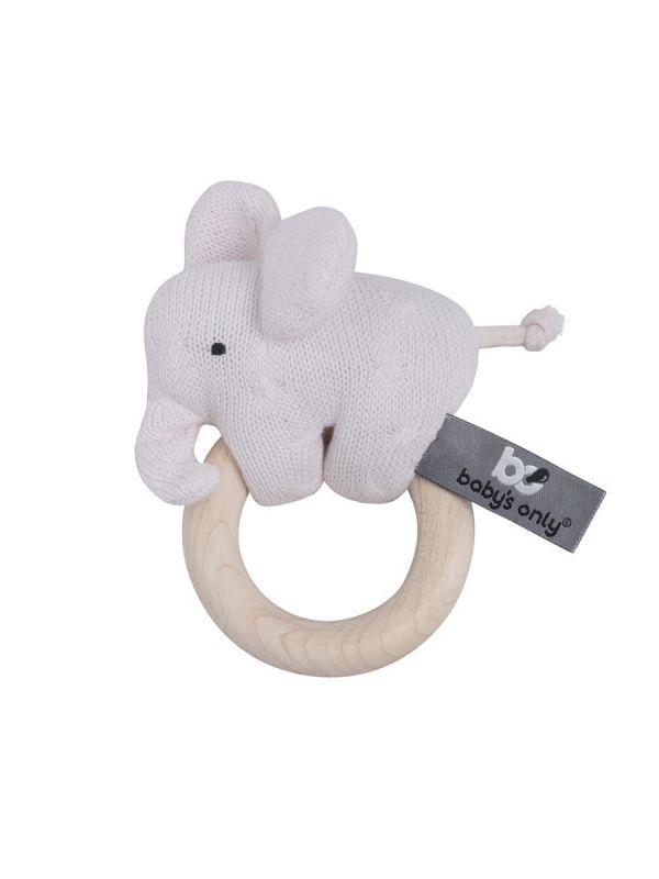 Baby's Only Wooden rattle Elephant. The rattle elephant has wonderful little lovely details, such as a tail knot and a long tip that your baby can explore and wonder.