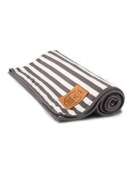 Crib Blanket for baby (dark grey stripes) | BABY WALLABY