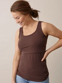 Classic Nursing singlet Classic Tank Top, Hardwood | Boob Design
