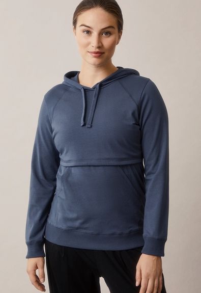 BOON DESIGN B-Warmer Hoodie nursing hoodie keeps the breasts warm both during bouncing winter frosts and on summer evenings. The shirt is made of double fabric at the breasts and the lower layer is warming fleece.