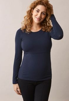 Boob Design - Nursing top long sleeve Classic, midnight blue