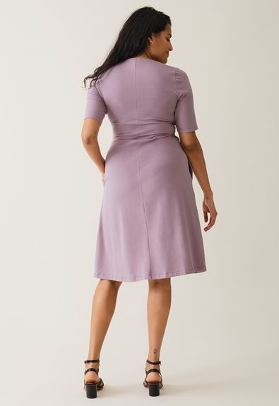 Boob Design - A shaped nursing dress short sleeve, lavander