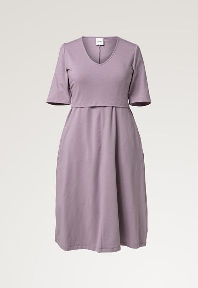 Boob Design - A shaped nursing dress short sleeve, lavander