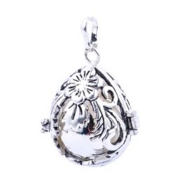 BOLA - drop flower cage 20mm, silver