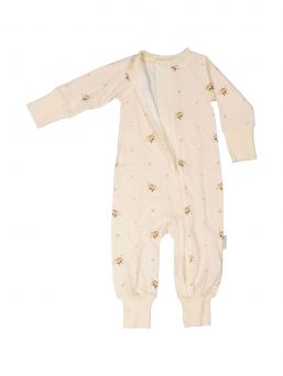 GEGGAMOJA Baby pajamas in bamboo with Long ear from Mrs Mighetto. The pajamas have a two-way zipper to facilitate matte diaper changes and wide comfortable cuffs.