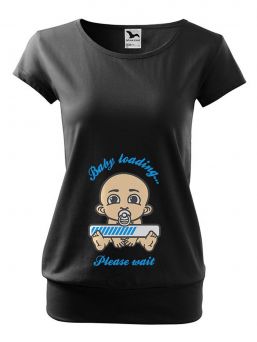 Baby is loading, please wait - t-shirt, black