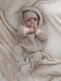 Babystyling teddy bear jumpsuit for baby, Sand