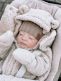 Babystyling teddy bear jumpsuit for baby, Sand