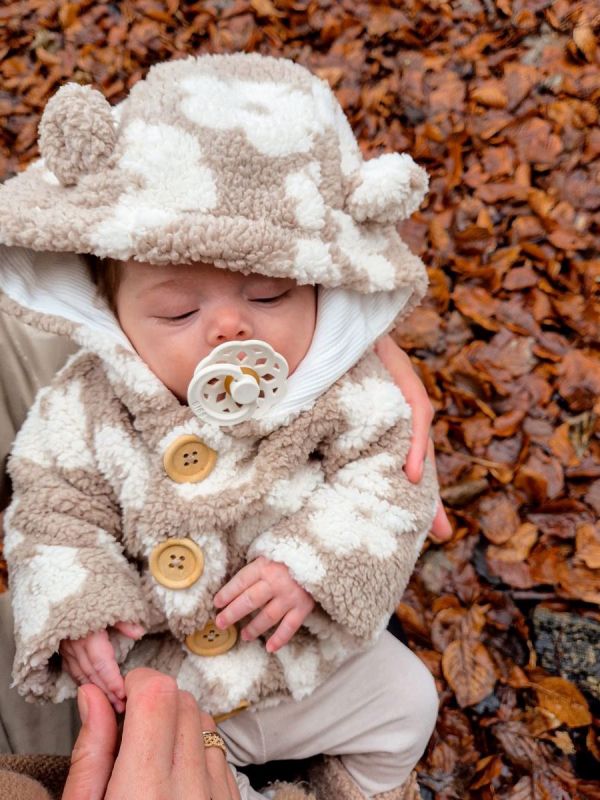 Babystyling teddy coat for baby, Flower