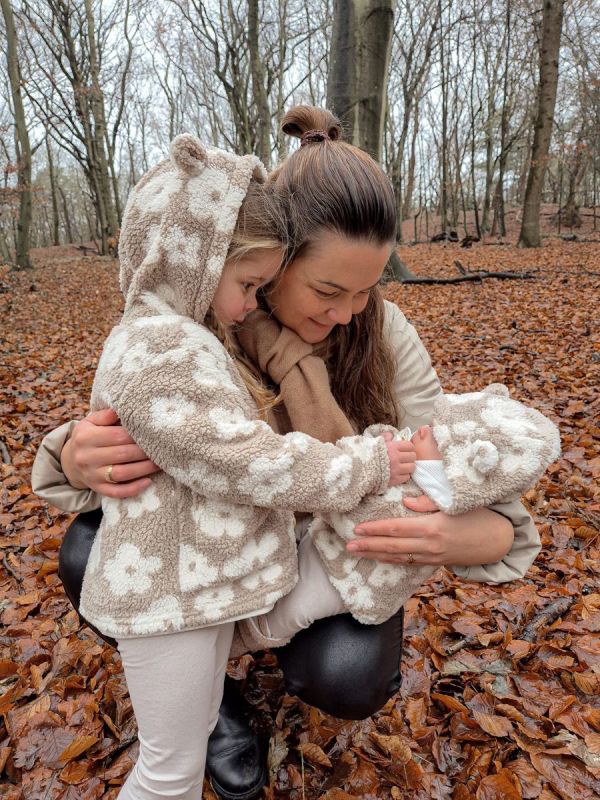 Babystyling teddy coat for baby, Flower