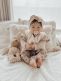 Babystyling Ruffle romper Rib Sand