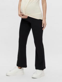 Maternity pants with a high waist, black