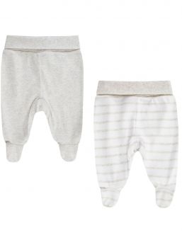 Babys pants, closed tips 2-PACK, grey | BOLEY