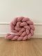 Bouclé Braided Edge Protector for Cot and Junior Bed - Pink