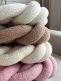 Bouclé Braided Edge Protector for Cot and Junior Bed - Pink