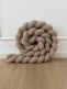 Boucle Braided Edge Protector for Cot and Junior Bed - Beige