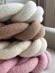 Bouclé Braided Edge Protector for Cot and Junior Bed - Light Beige