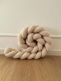 Bouclé Braided Edge Protector for Cot and Junior Bed - Light Beige