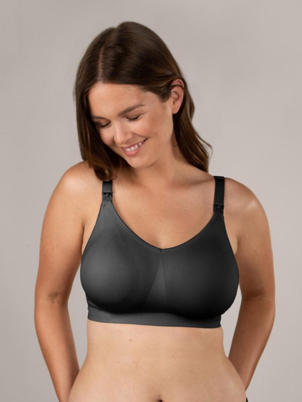 Bravado Body Silk Seamless Nursing Bra (Black) - two hatch