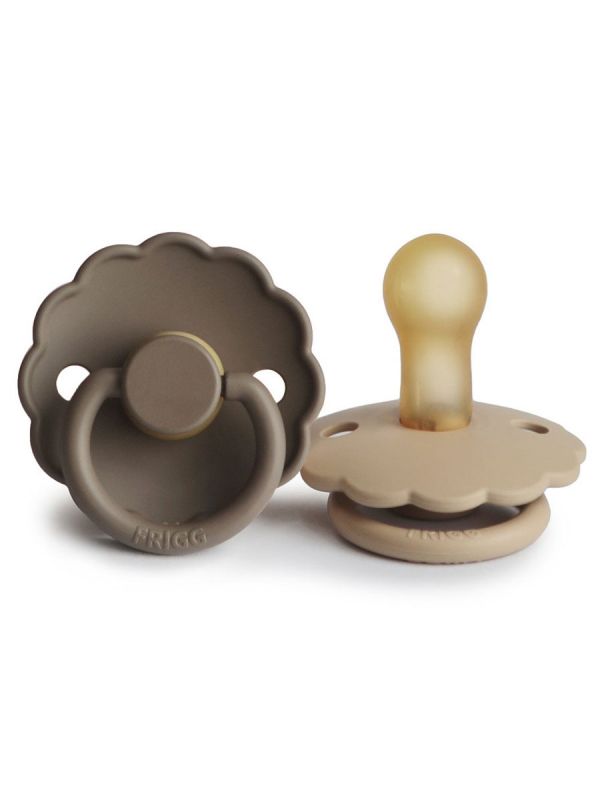 FRIGG - baby's latex pacifier 2-Pack, Croissant/Portobello