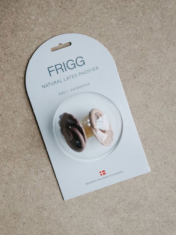 FRIGG - baby's latex pacifier 2-Pack, Croissant/Portobello