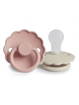 FRIGG - baby's silicone pacifier 2-Pack, Blush/Cream