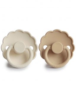 FRIGG - baby's silicone pacifier 2-Pack, Cream/Croissant
