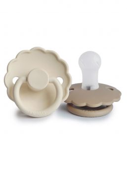 FRIGG - baby's silicone pacifier 2-Pack, Cream/Croissant