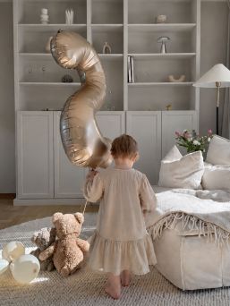Gauze dress for children (long-sleeves), Beige
