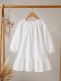 Gauze dress for children (long-sleeves), White