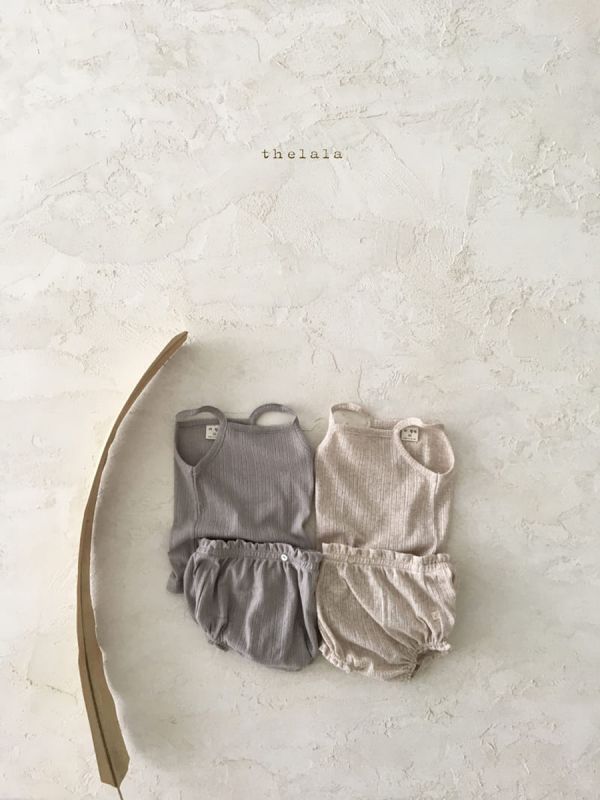 Satin soft sleeveless top from LALA and bloomers bottom. 