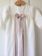 Baptism bow linen - christening dress decoration