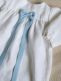 Baptism bow linen - christening dress decoration