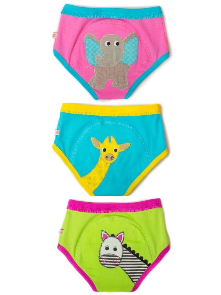 Zoocchini Training Pants 3 Pieces Safari Friends for girls