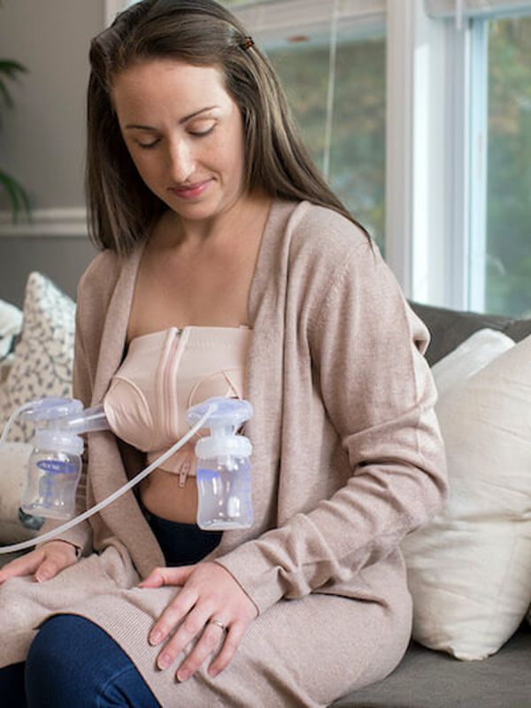 Lansinoh Simple Wishes pumping bra can be used with breast pumps from all manufacturers.