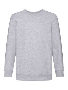 Children's sweatshirt with name and number, grey