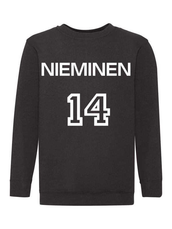 Children's sweatshirt with name and number, black