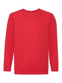 Children's sweatshirt with name and number, red